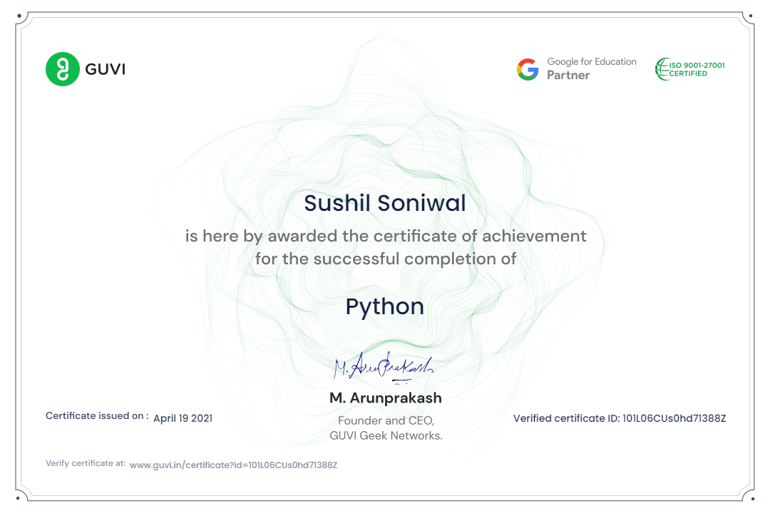 Certificate 5